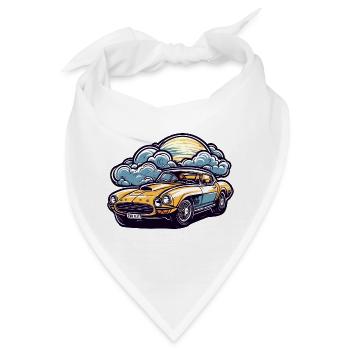Auto / Fahrzeug / PKW / Mobil / Old Timer / fahren - Bandana - Weiß - Vorne