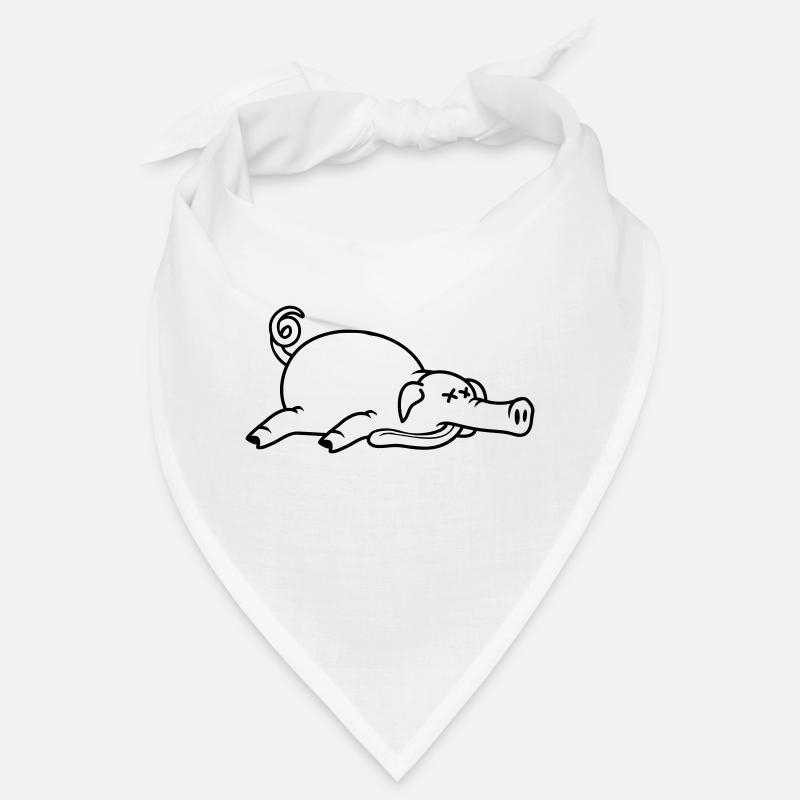Bewusstloses Totes Schwein Grillen Essen Fleisch Bandana