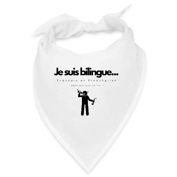 Ich bin zweisprachig - Bandana - Weiß - Vorne