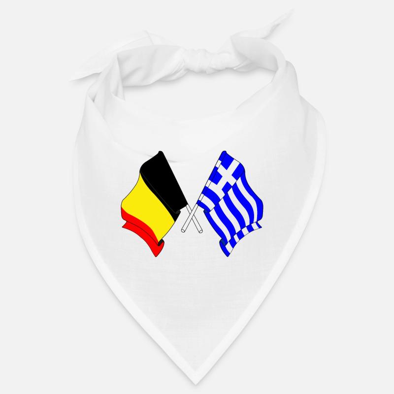Drapeau Belgique, drapeau Grèce Bandana