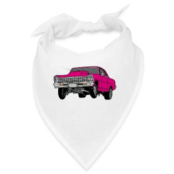 dragster pink - Bandana - Weiß - Vorne