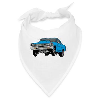 dragster blue - Bandana - Weiß - Vorne