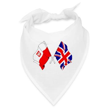 Flagge Polen, Flagge England - Bandana - Weiß - Vorne