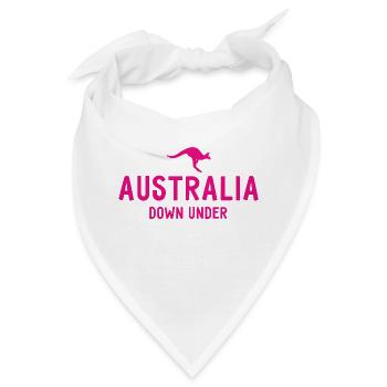 Australia - Down Under - Australien - Känguru - Bandana - Weiß - Vorne