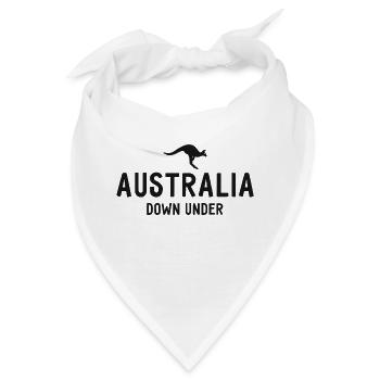 Australia - Down Under - Australien - Känguru - Bandana - Weiß - Vorne