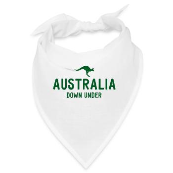 Australia - Down Under - Australien - Känguru - Bandana - Weiß - Vorne
