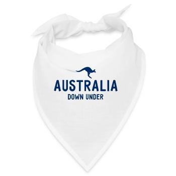 Australia - Down Under - Australien - Känguru - Bandana - Weiß - Vorne