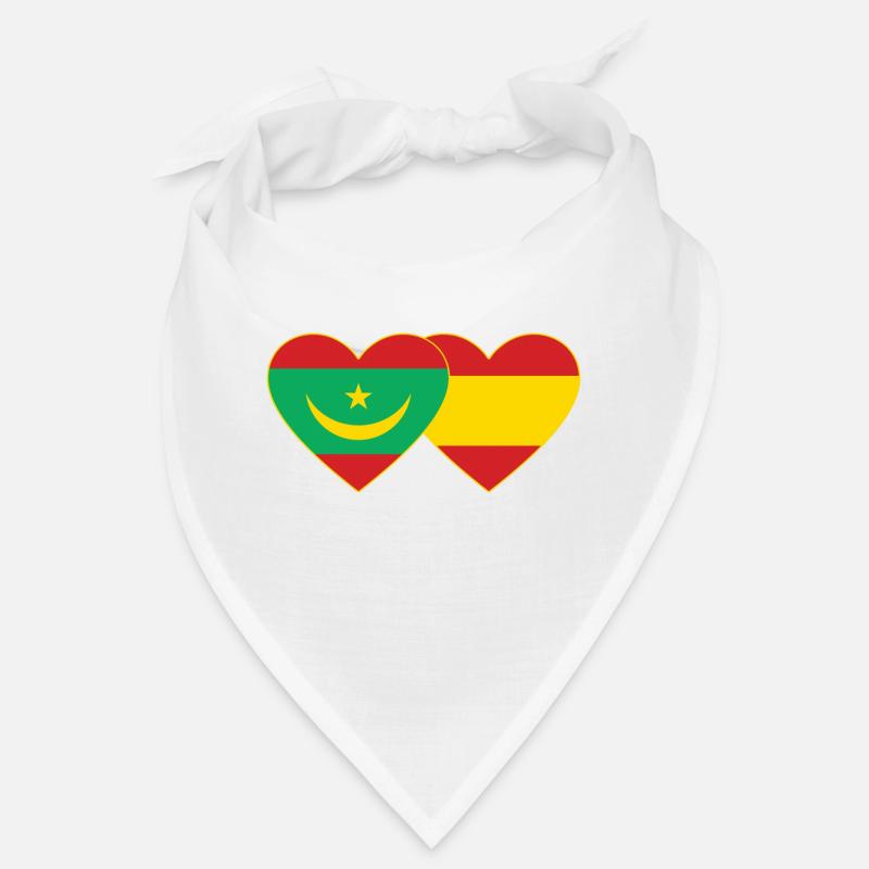 Mauretanien Spanien Flagge Herz Bandana