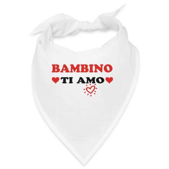 BAMBINO Ti amo - Bandana - Weiß - Vorne