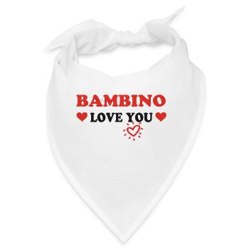 BAMBINO love you - Bandana - Weiß - Vorne