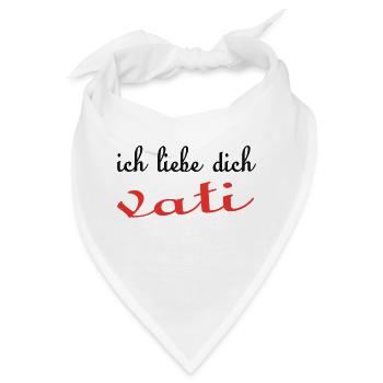 Ich liebe dich VATI - Bandana - Weiß - Vorne
