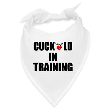 cuckold in training - Bandana - Weiß - Vorne