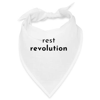 rest revolution. rest is revolution. - Bandana - Weiß - Vorne