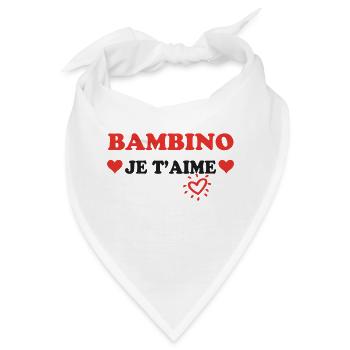 BAMBINO Ich liebe dich - Bandana - Weiß - Vorne