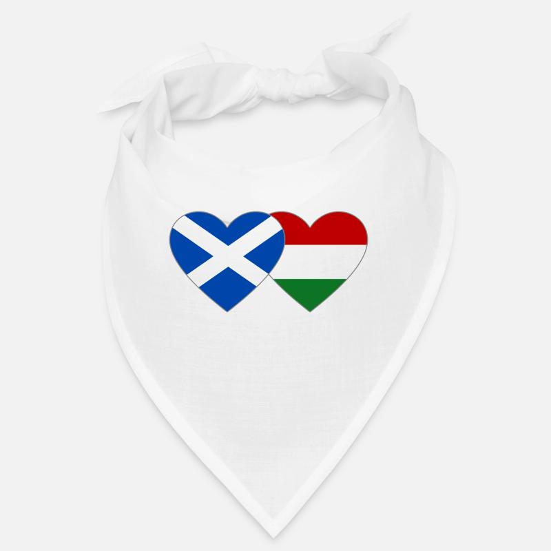 Ecosse, Hongrie, Drapeau, Cœur Bandana