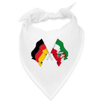 Flagge Deutschland, Nordrhein-Westfalen - Bandana - Weiß - Vorne