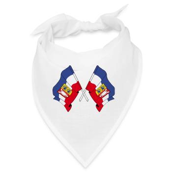 Zwei Flaggen Schleswig Holstein - Bandana - Weiß - Vorne