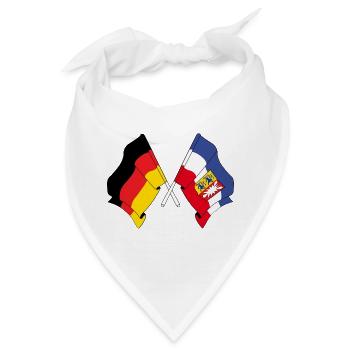 Flagge Deutschland, Schleswig Holstein - Bandana - Weiß - Vorne