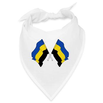 Zwei Flaggen der Provinz Gelderland - Bandana - Weiß - Vorne