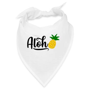 Aloha Ananas - Bandana - Weiß - Vorne