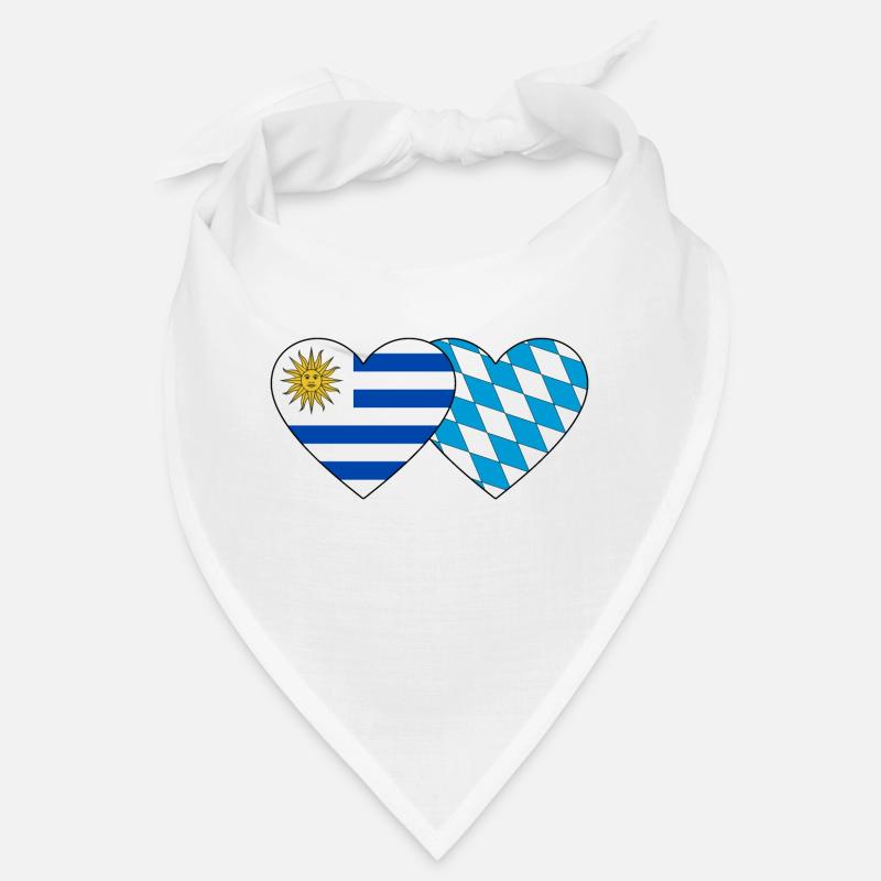 Uruguay Bavaria Flag Heart Bandana