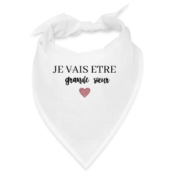 Ich werde eine große Schwester sein - Bandana - Weiß - Vorne