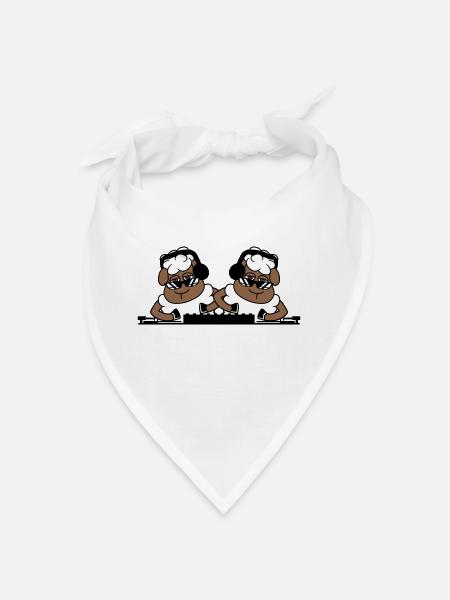 2 Cool DJ Sheep Sheep Mixer Musique de fête - Bandana - blanc - Devant