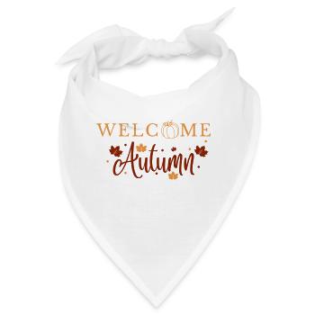 Welcome Autumn - Bandana - Weiß - Vorne