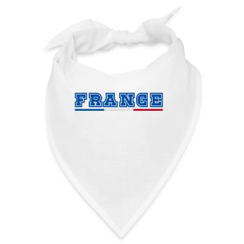 FRANKREICH Flagge und Emblem von Frankreich. Ertragen - Bandana - Weiß - Vorne