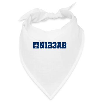 Custom Aviation - Flugzeug - Luffahrt - Pilot - Bandana - Weiß - Vorne