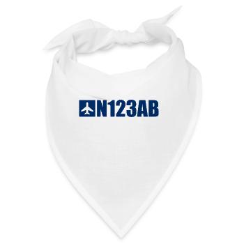Custom Aviation - Flugzeug - Luffahrt - Pilot - Bandana - Weiß - Vorne