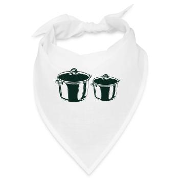 kochtopf topf kochen symbol silhouette - Bandana - Weiß - Vorne