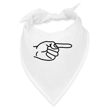 Zeigefinger - Bandana - Weiß - Vorne