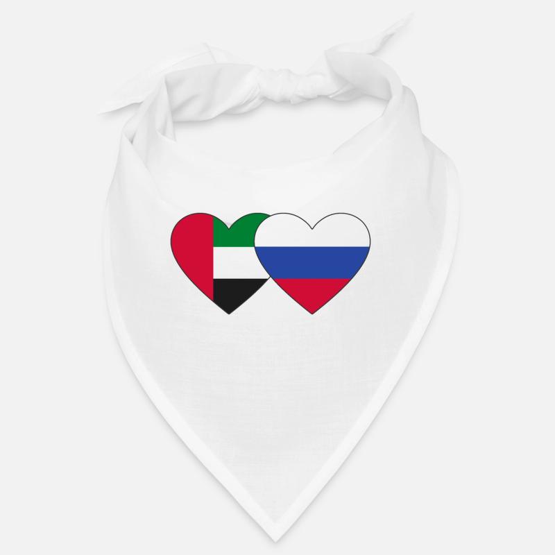 Émirats arabes unis Russie Drapeau Coeur Bandana