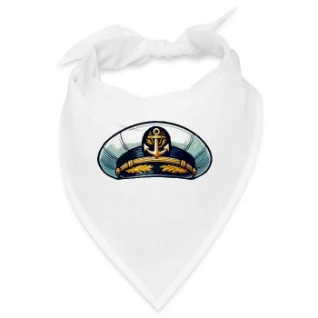 captain mütze - Bandana - Weiß - Vorne
