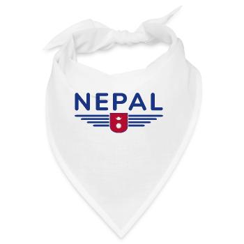 Nepal Design – Himalaya Abenteuer - Bandana - Weiß - Vorne