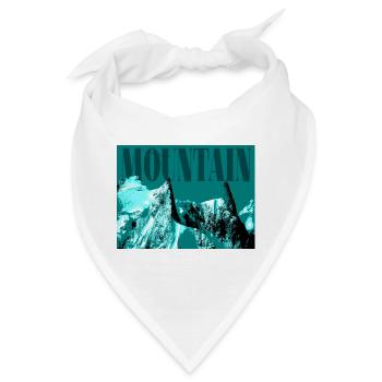 Abstrakter eisiger Berg - Bandana - Weiß - Vorne