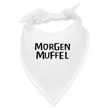 Morgenmuffel - Bandana - Weiß - Vorne