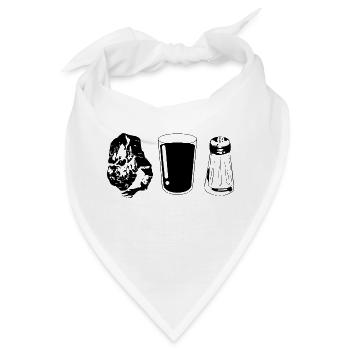 Fleisch Carnivore Fleischfresser Carnivore-Diät - Bandana - Weiß - Vorne
