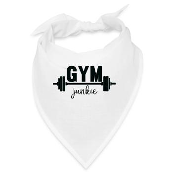 Gym junkie - Bandana - Weiß - Vorne