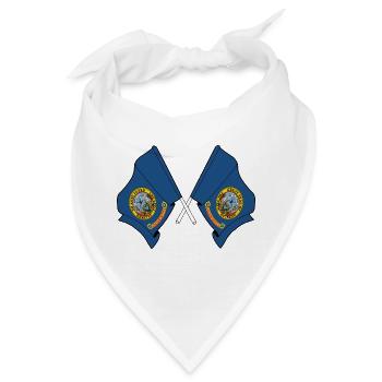 Zwei Flaggen durchquerten Indaho - Bandana - Weiß - Vorne