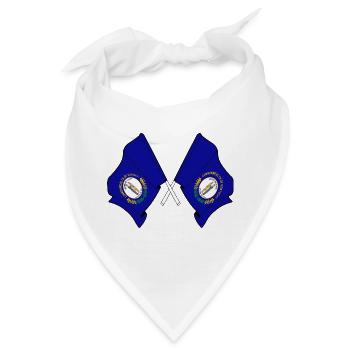 Zwei Flaggen durchquerten Kentucky - Bandana - Weiß - Vorne