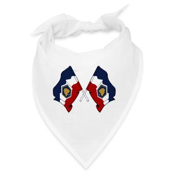 Zwei Flaggen durchquerten Utah - Bandana - Weiß - Vorne