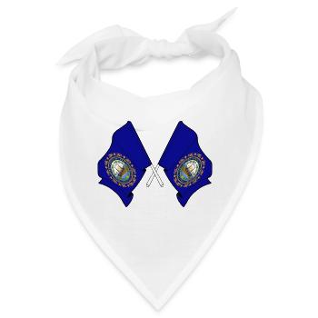 Zwei Flaggen durchquerten New Hampshire - Bandana - Weiß - Vorne