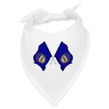 Zwei Flaggen durchquerten Nebraska - Bandana - Weiß - Vorne