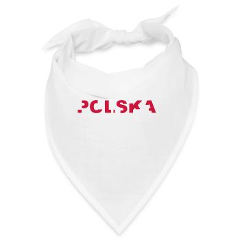 Polska Lettering - Polen - Poland - polnisch - Bandana - Weiß - Vorne
