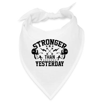 Stärker als gestern - Bandana - Weiß - Vorne