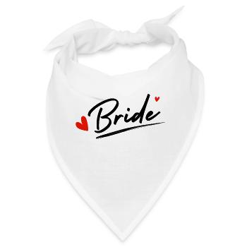 Brautherzen - Brautgeschenk - Bandana - Weiß - Vorne
