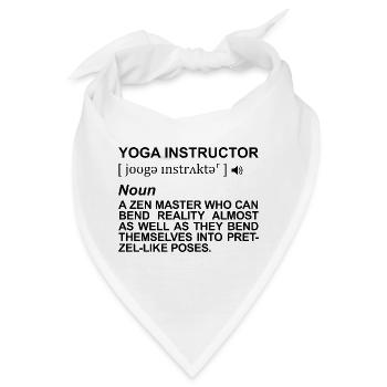 Yogalehrer Bedeutung - Bandana - Weiß - Vorne