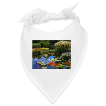 Koi-Fische in ruhigen Gewässern - Bandana - Weiß - Vorne